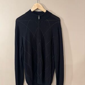 Ashworth Men's Black Zip-Up Sweater